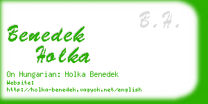 benedek holka business card